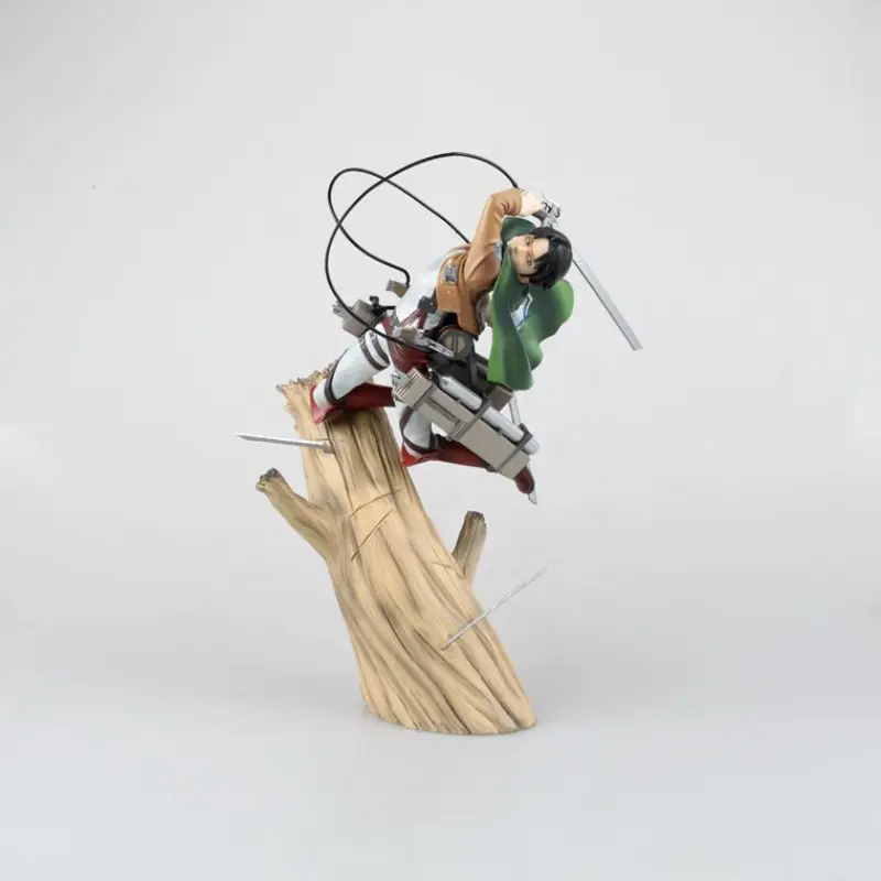 Attack on Titan Branch Higurashi Battle Scene Commander Levi Handmade Anime Figure Character Figurine Boxed Collectible Model Figurine Collectibles