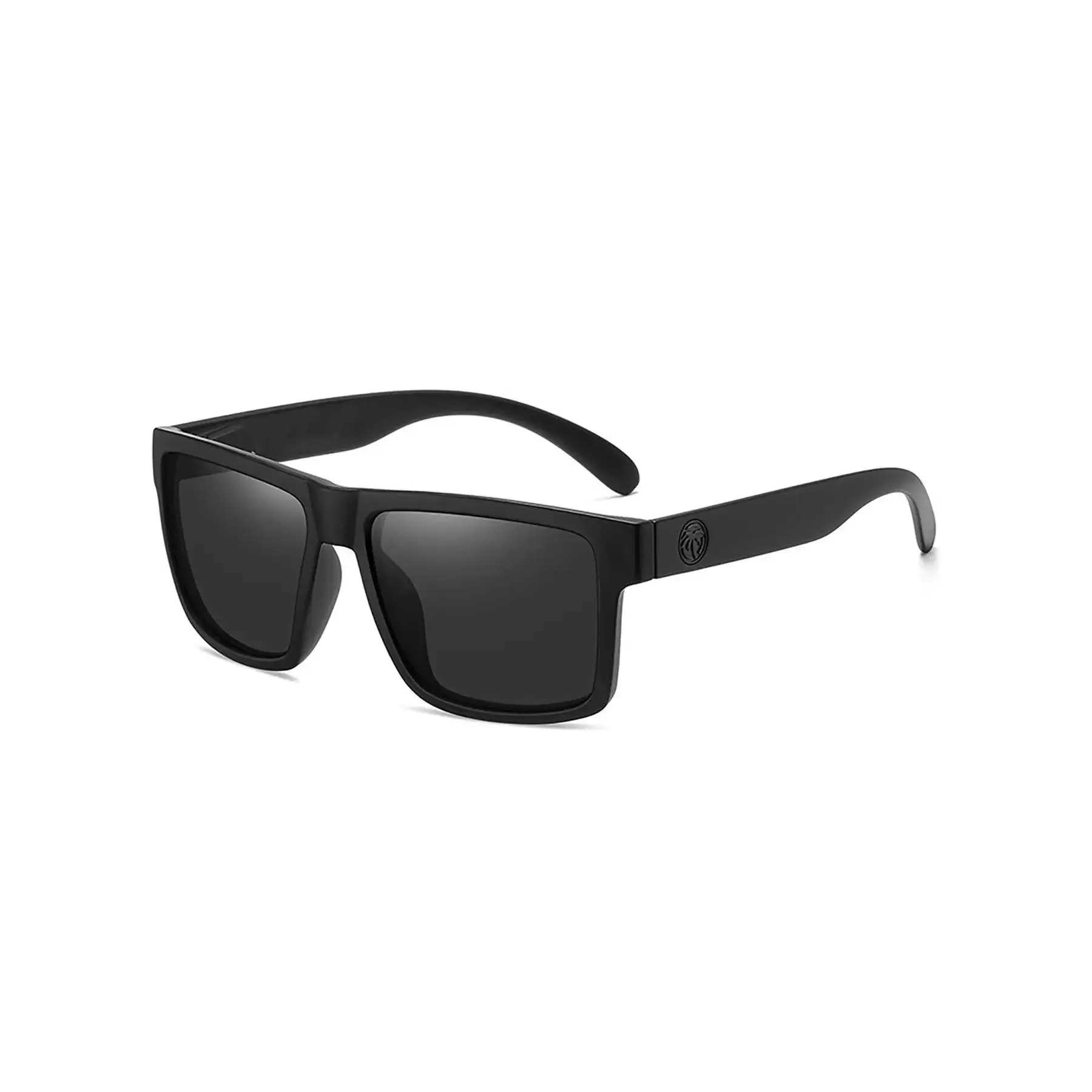 Retro Square Sunglasses for Men and Women, Polarized Vintage Shades with Black Tinted Lenses for Driving and Everyday Wear