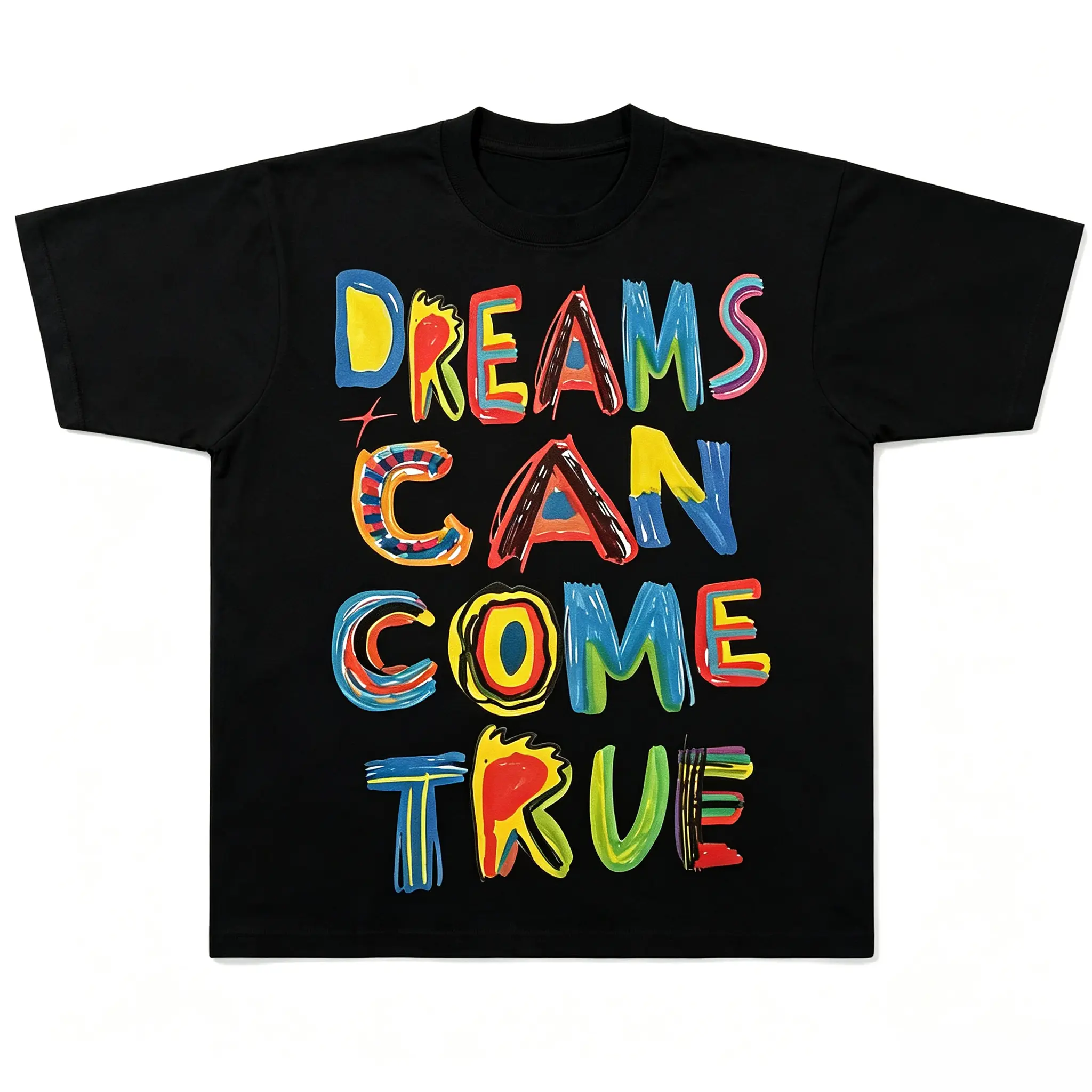Chic Short-Sleeve Sports Top, "Dreams Can Come True" Halloween Party T-Shirt