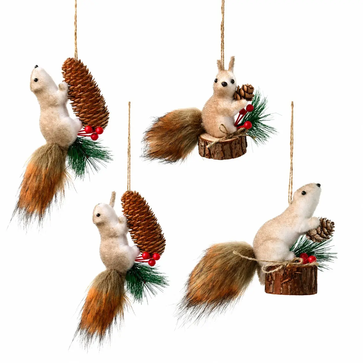 Realistic Squirrel Hanging Ornament, Christmas Tree Decoration, Creative Craft Item, Indoor Holiday Scene Decor, Festive Atmosphere Enhancer