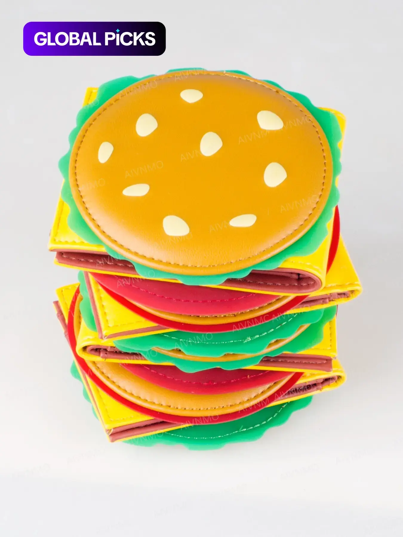 Cute Hamburger Shaped Bifold Wallet, Colorblock Card Holder, Fashionable Moneybag for Women & Girls, Casual Trendy Versatile High-quality Daily Wallet, Pu Leather Wallet, Wallet Purse, Kawaii Wallet, Cute Wallets #GLOBAL PICKS