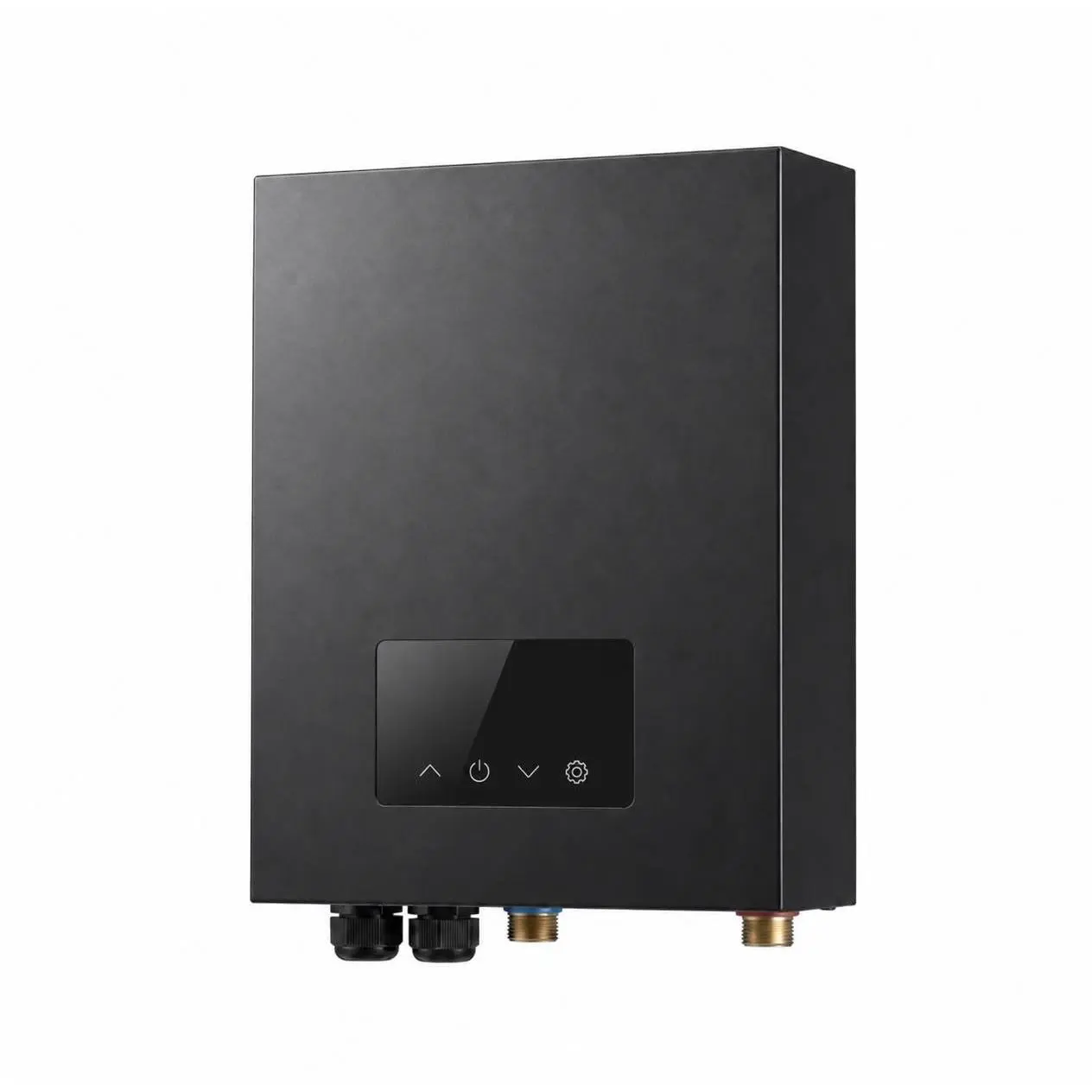 14kW 240V High Efficiency Tankless Electric Water Heater, Instant On-Demand Whole House Hot Water System, Stainless Steel Construction with Digital Temperature Display & Self-Modulating Technology for Showers