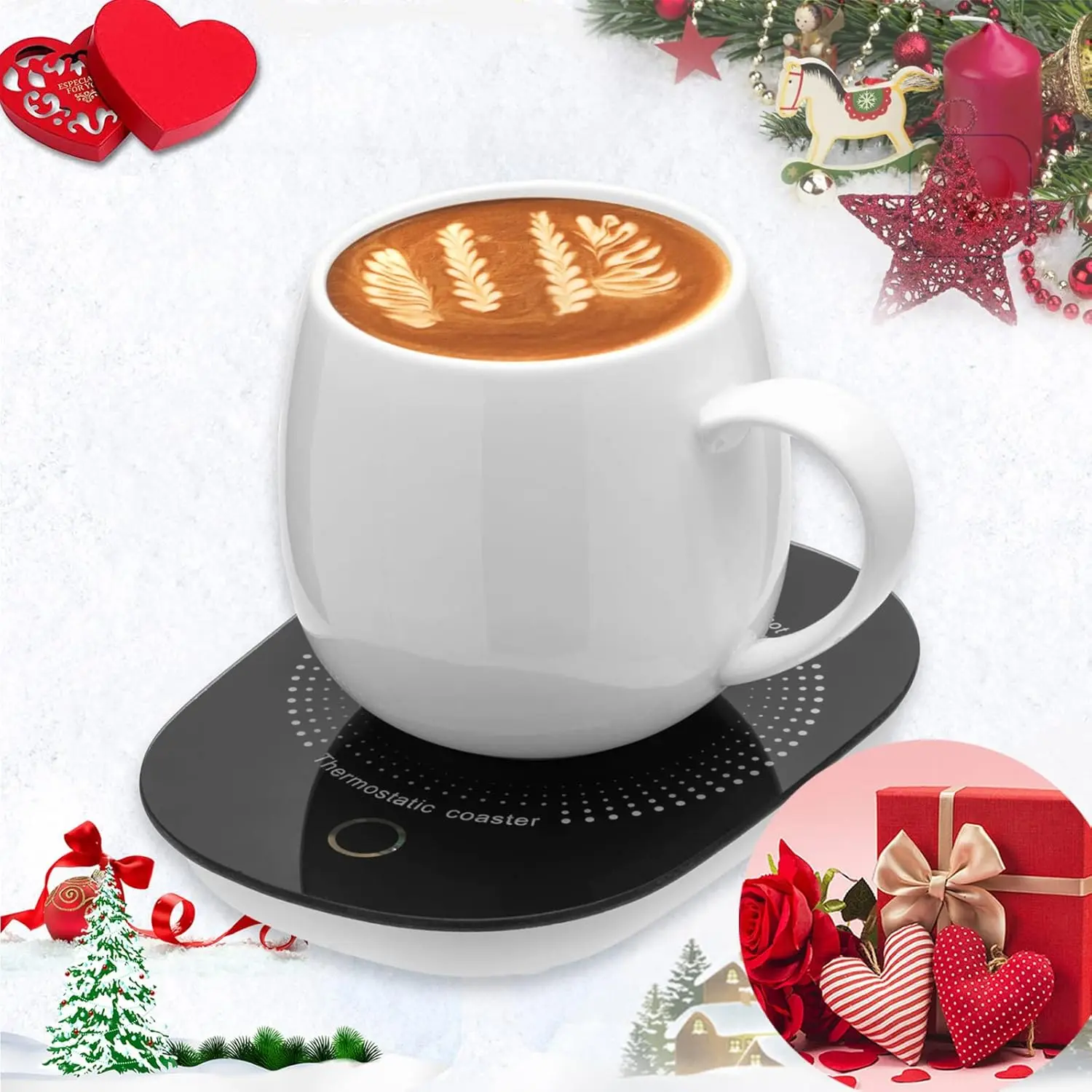 Coffee Mug Warmer for Desk with Auto Shut Off, Coffee Cup Warmer for Desk Office Home Coffee Gifts