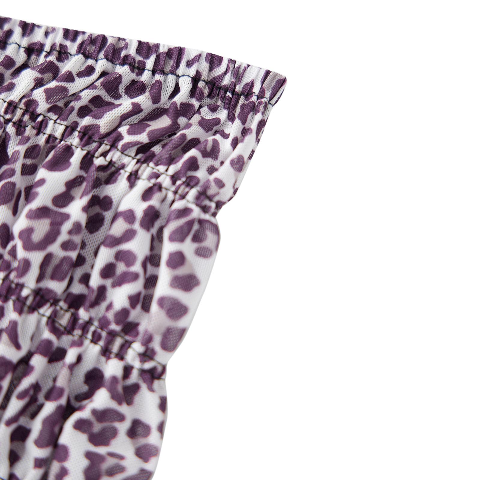 Women's Ruffle Shorts Ladies Female Casual Leopard Print Elastic Waist Short Pants Lounge Shorts for Summer,Womenswear Bottoms,2 Colors