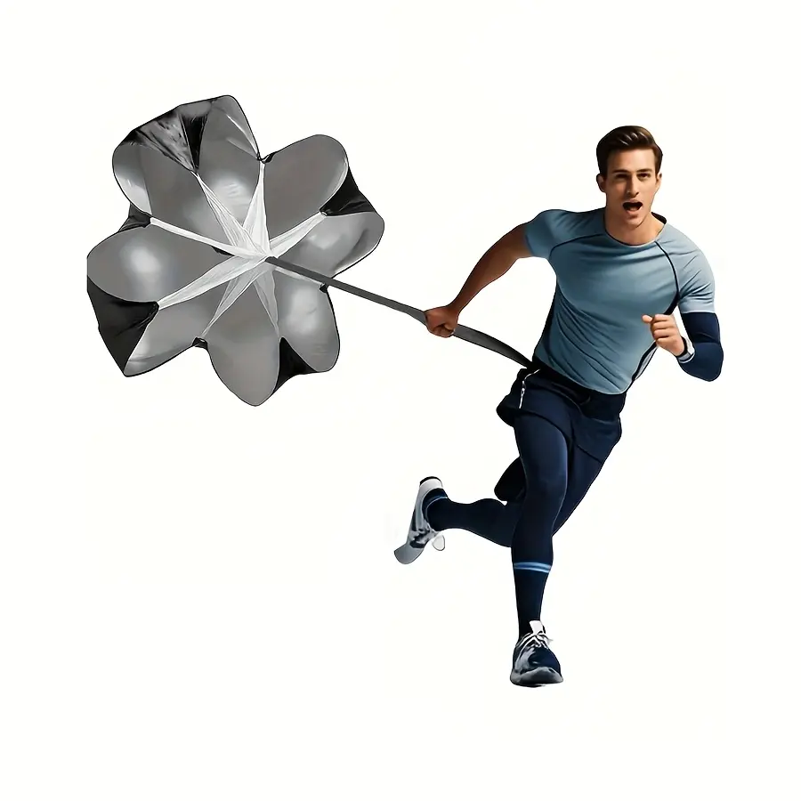 Resistance Parachute for Sprinting, Explosive Power Training, Deceleration Parachute for Running, Fitness Training Equipment for Soccer