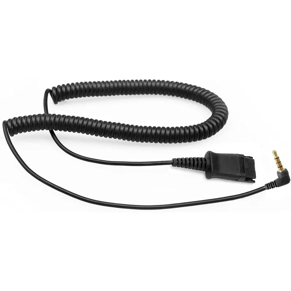 3.5mm- for 4-Pin Plantronic-QD headsets and Smartphones-Mobile - Laptop PC Connected with Single 3.5mm Jack Port (PLT-QD)