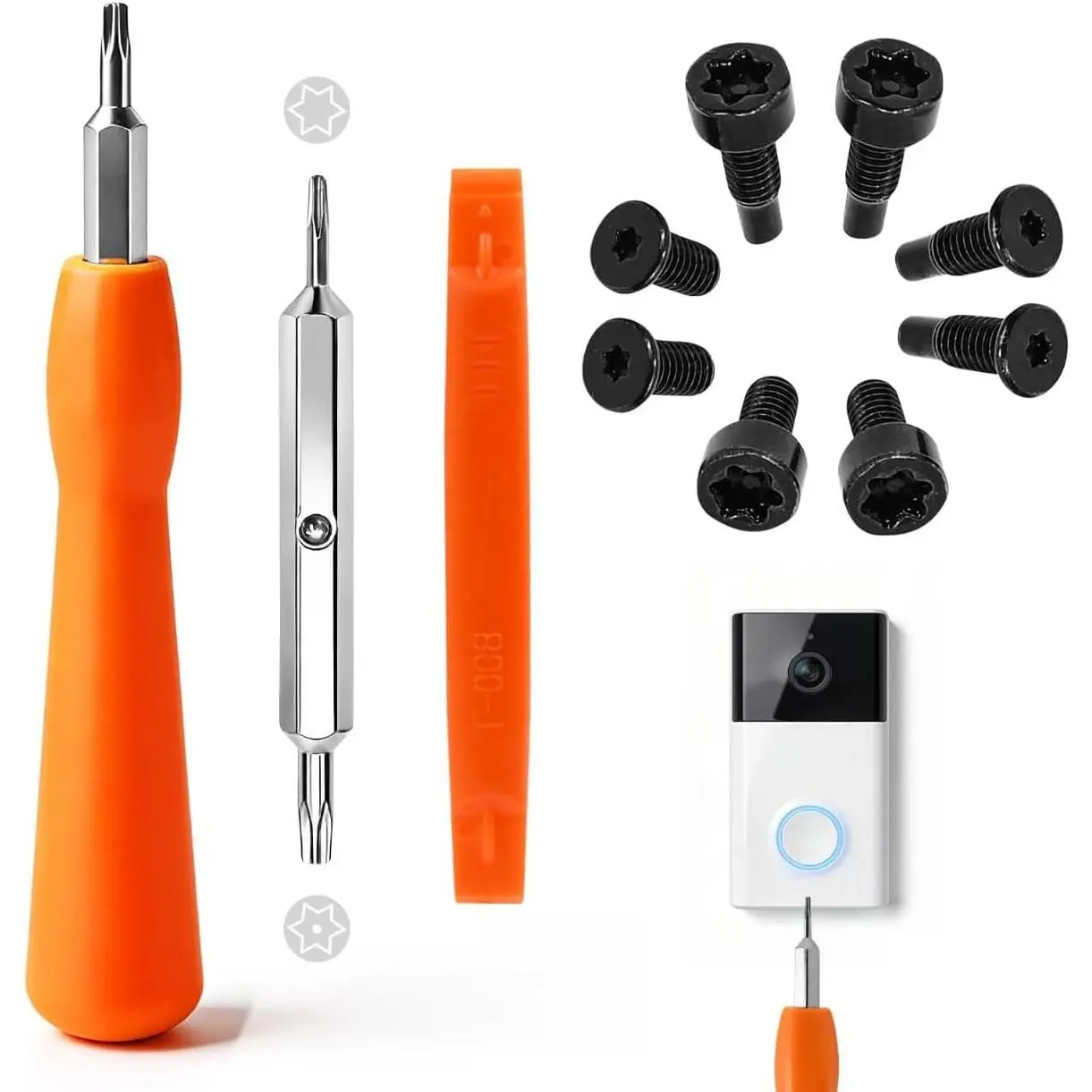 Ring Doorbell   Tool, Double-Ended T6 T15  for Ring Camera, For Camera Video Doorbell , Wifi Password Reset 20 Screws Included