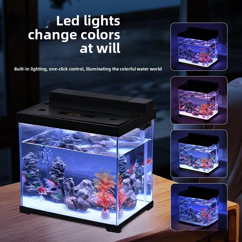 Aquarium Fish Tank Small Goldfish Betta Ecological Tank Household Integrated Desktop Small Fish Tank