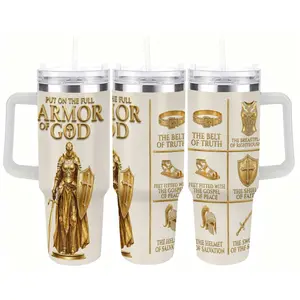 Armor of God Faith Tumbler for Women – Christian Prayer Warrior Cup Inspired by Ephesians 6, Daily Spiritual Reminder Gift for Moms, Wives & Sisters in Christ