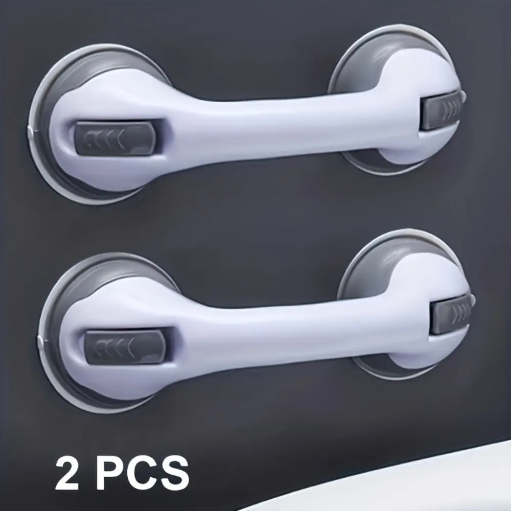 2-Piece non-punching bathroom handrails, strong suction cup anti-skid handrails - the elderly toilet safety handle, shower anti-drop handrails, adjustable height universal type (vacuum adsorption/installation-free) Home Interior
