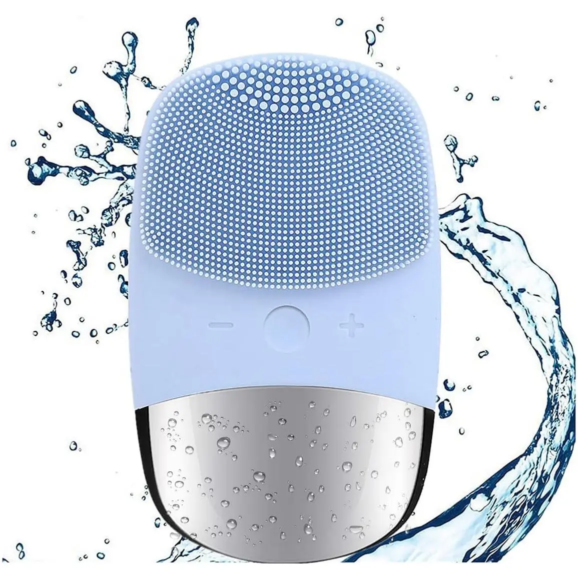 Facial Cleansing Brush,USB Rechargeble Electric Silicone Face Scrubber,IPX7 Waterproof Sonic Facial Massager, 3 in 1 face Brush for Deep Cleanning, Blackhead Remover, Exfoliating. (Black)
