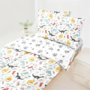 Twin Dinosaur Comforter Bedding for Boys, All-in-one Zipper Kids Bedding, Soft Cozy Boys Twin Size Comforter for Kids Bedroom