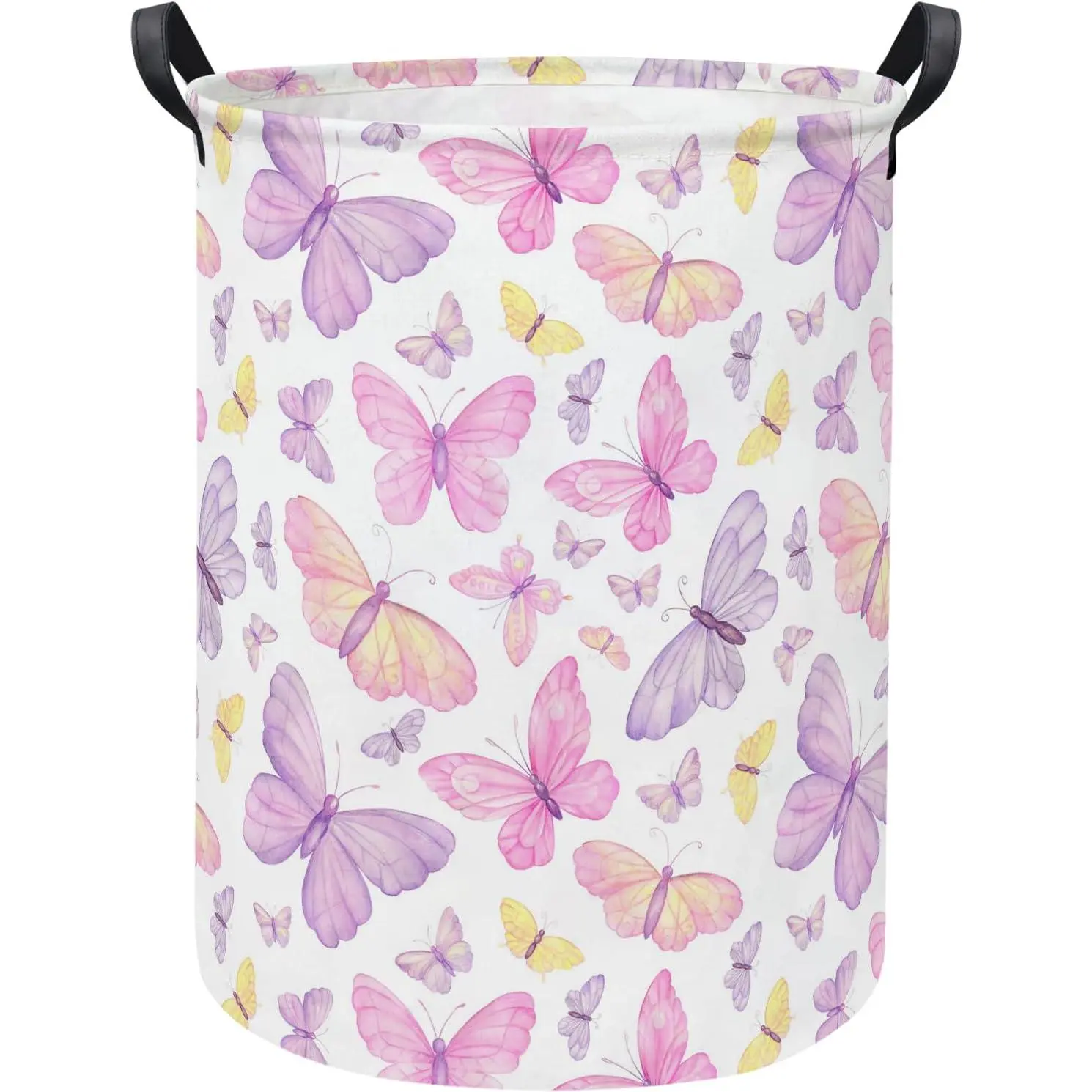 Laundry Hamper  laundry Basket  Storage Bin for Bedroom  Clothes Organizer Basket Woodland  Room Décor( Butterfly)