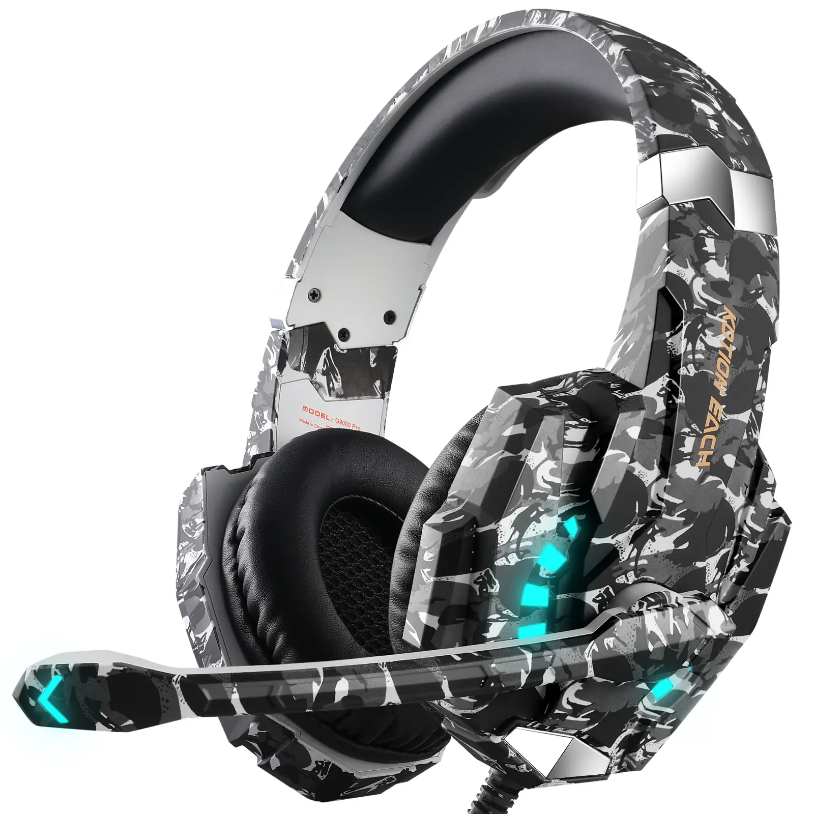 G9000 Upgraded Gaming Headset, Over-Ear Wired Headphones, Gamer Headphones with Mic, with Deep Bass Stereo Sound, Surround Sound Headset, Helmet LED Light & Microphone, Gaming Accessories for Ps4 Ps5 Switch Xbox PC