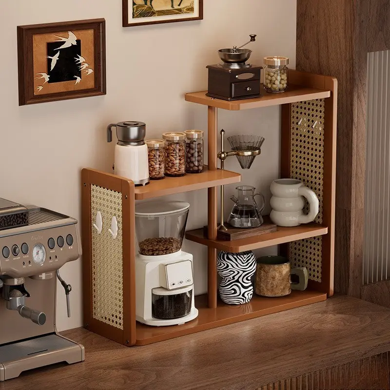 1pc Tabletop Cup Holder Beverage Organizer, Tea Set Cups Water Coffee Cup Display Rack, Desktop Storage Shelf for Dining Table