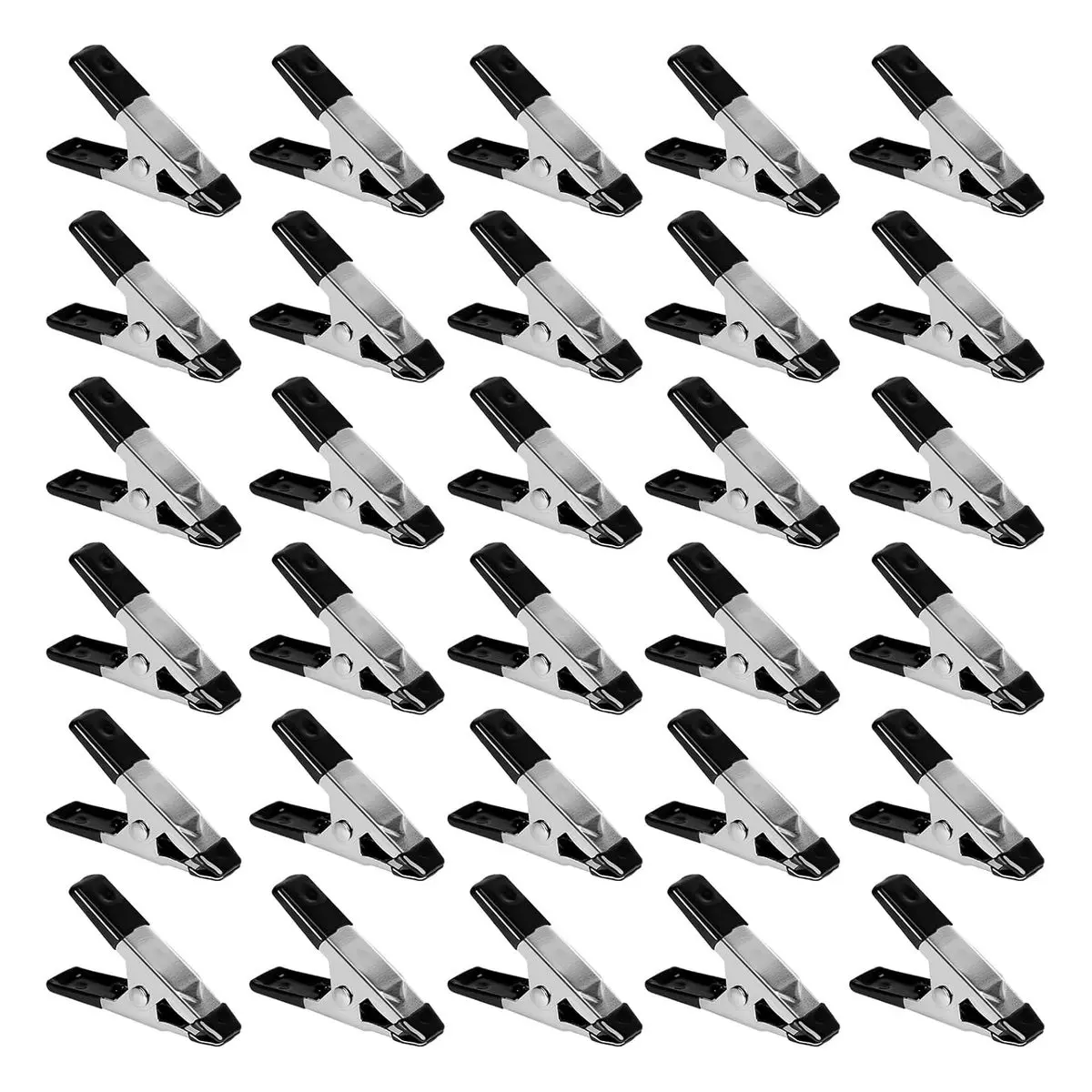 30 Pack Small Clamps, Garden 2 Inch Mini Spring Clips Heavy Duty for Crafts Backdrop Greenhouse, Metal Chip Clips Open Mouth 3/4 Inch for Woodworking Photography