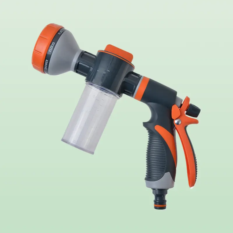 9-Function Foam Sprayer Gun for Car Washing & Garden Watering - Ergonomic Trigger Handle, Simple Tight Sealing Connection, Fits Most Standard Household Water Taps, Softens Stubborn Dirt, Prevents Strong Water Impact, Ideal for Gardeners & Vehicle Owners,