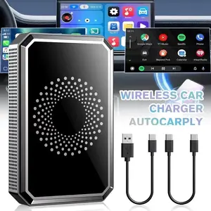 3-In-1 Magic Video Box for Streaming Youtube/tiktok, Wireless Carplay Adapter Dongle with USB Drive, Compatible with Oem Cars