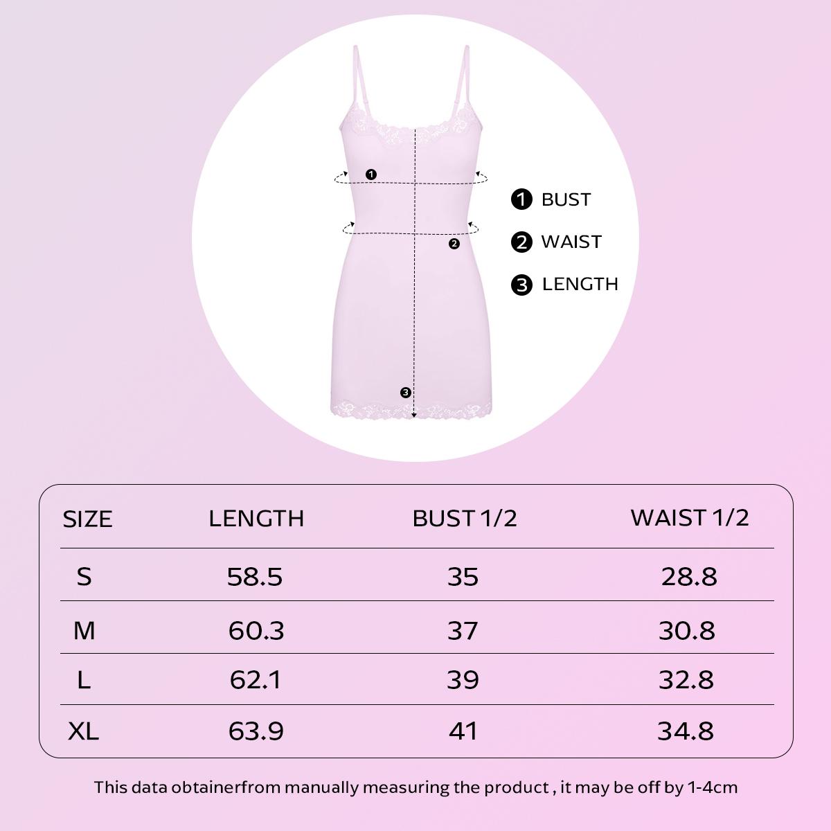 KatchMe Lace Series Women's Simple Style Spaghetti Strap Lace Trim Breathable Bodysuit, Chic Lightweight High Stretch Playsuit, Seamless Basic Nightdress