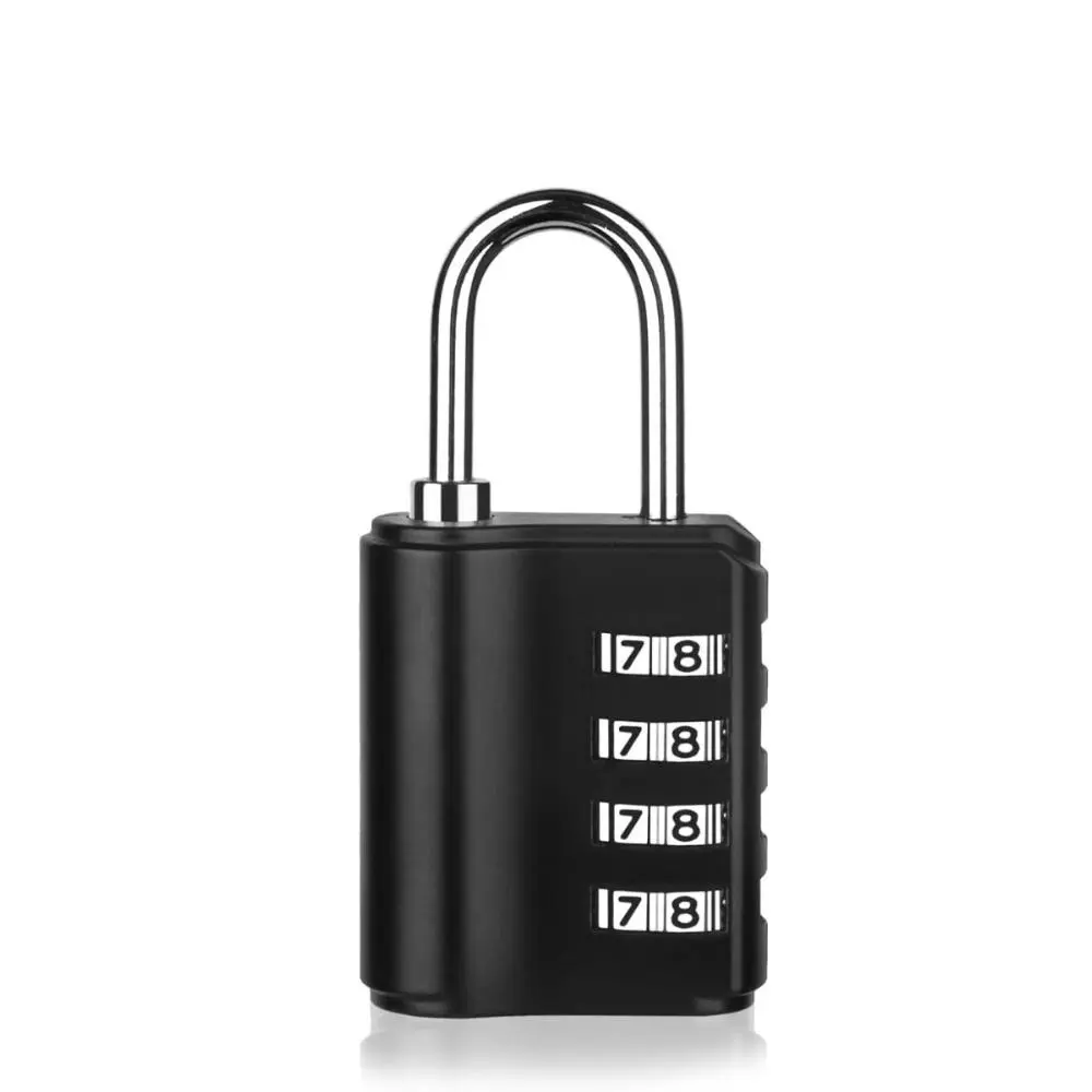 Padlock, 4-digit Combination Padlock, Waterproof, for School Gym Lockers, Sports Lockers, Fences, Toolboxes, Doors, and Storage, Combination Locks - Easy To Use and Set Up