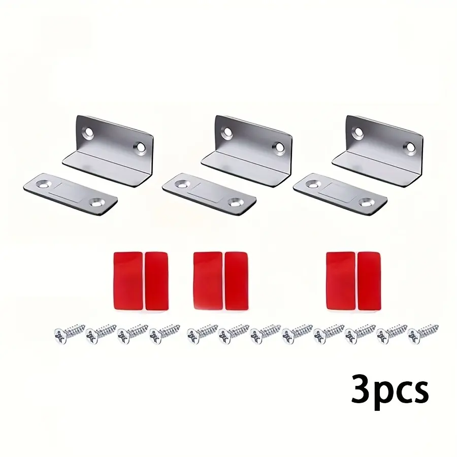 Ultra-Thin Magnetic Door Stopper: Silent Self-Adhesive No-Drill Design, Child-Safe Anti-Pinch & Soft Close. Universal Fit for Cabinet, Wardrobe, Door & Window. Strong Dense Magnet Hidden Door Holder. Door Hardware
