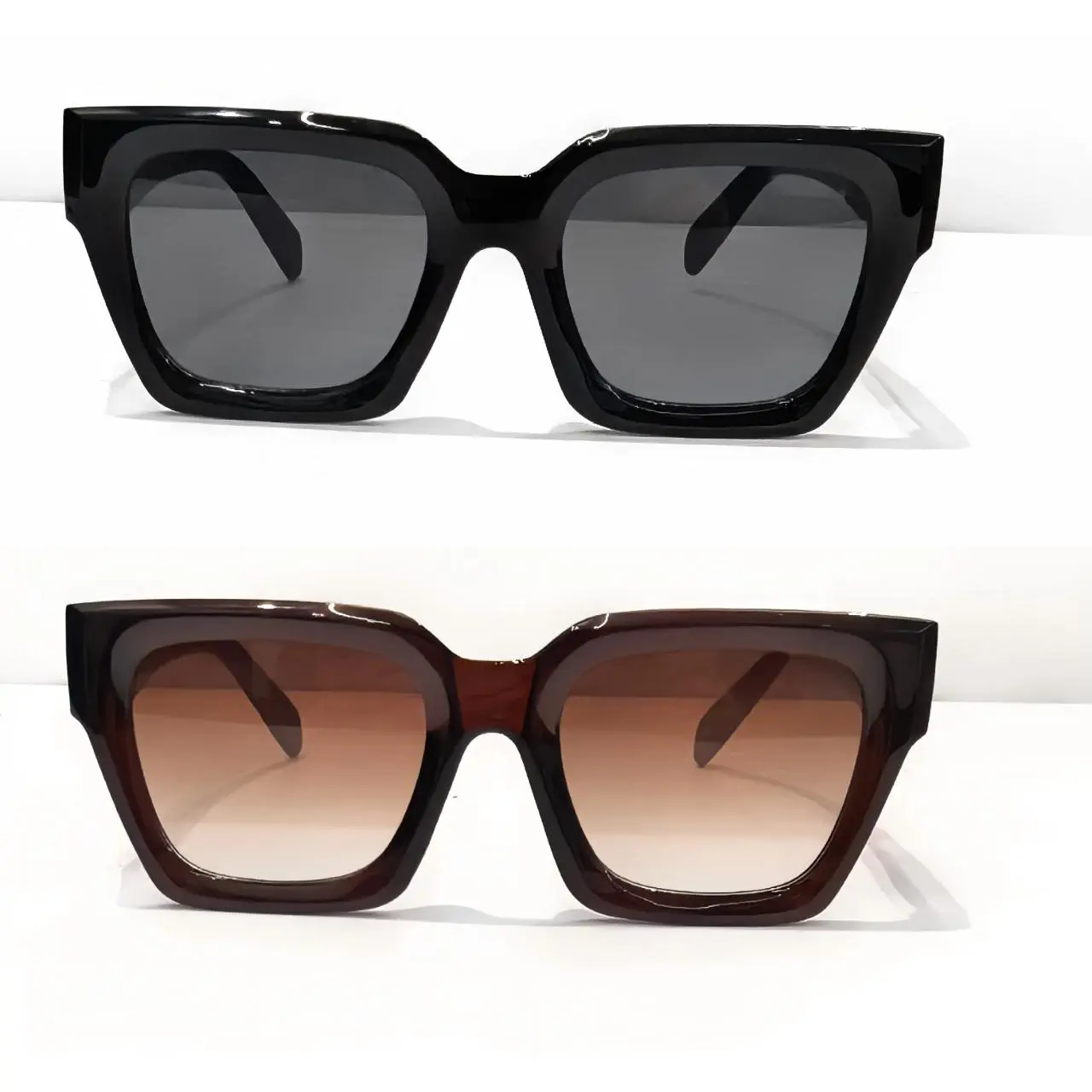 Square Frame Shades UV400 Protection for Men & Women Glasses Lightweight-[With Letters]Trendy Retro Square Sunglasses