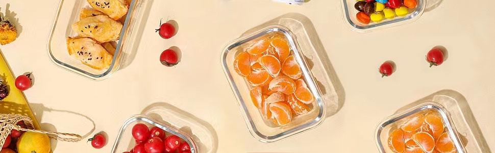 10 Packs 30 oz Glass Meal Prep Containers,Glass Food Storage Containers with Lids,Airtight Lunch Bento Boxes,Microwave,Freezer and Dishwasher,Gray