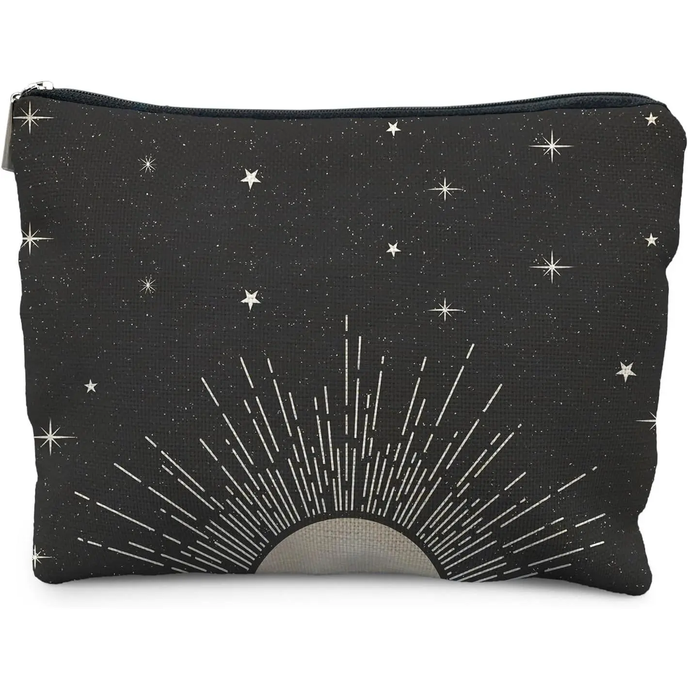 Boho Moon Makeup Bag for Women, Black Celestial Mystical Witchy  Bag for Purse, Astrology Gifts for Women,   Moon Makeup Zipper Pouch
