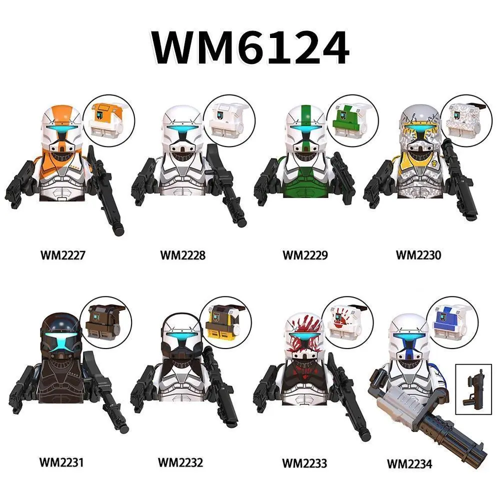 TV6120-6121 Wolf Pack Clone Empire Soldier Geonosian Warrior Assembled Building Blocks Doll Toys Birthday and Christmas gifts