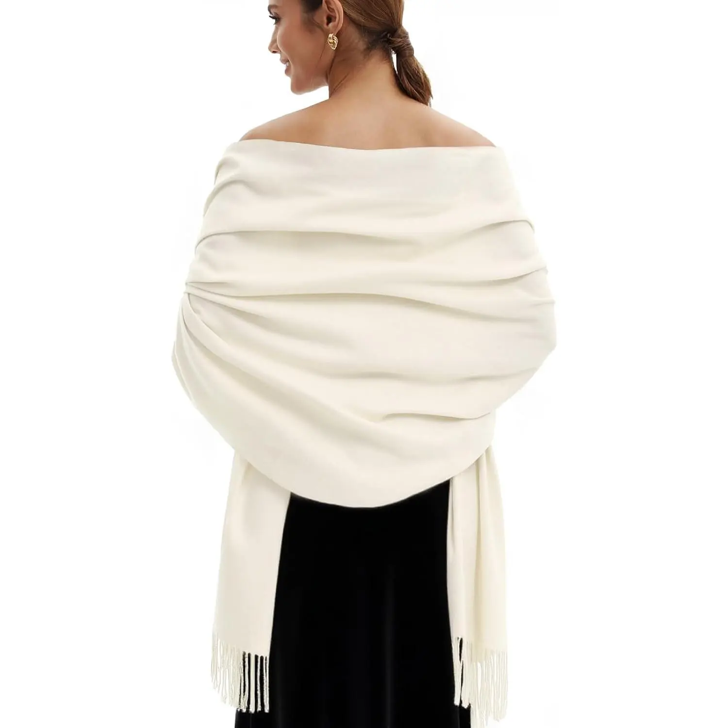 Soft Women's Pashmina Scarf & Shawl Wrap for Wedding, Evening Party & Formal Dresses(Gift)