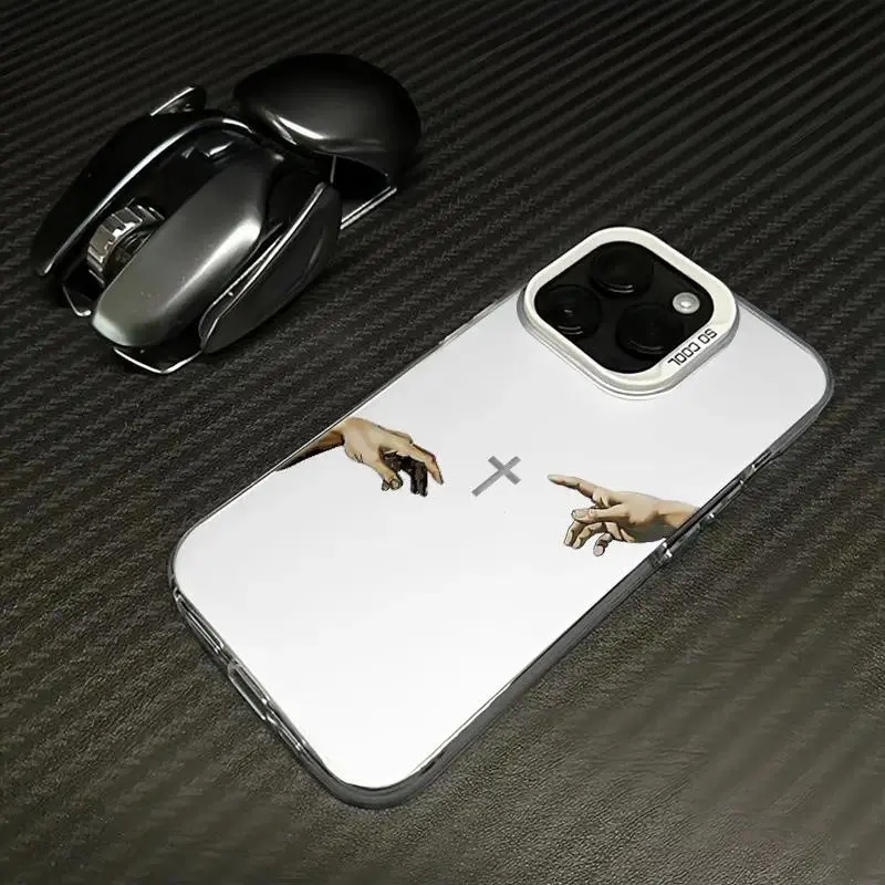 Jesus Cross Pattern Phone Case Fashion TPU Laser Craft Anti-Drop Cover for iPhone 17 16 15 14 13 12 11 & Samsung Galaxy S25 S24 S23 S22