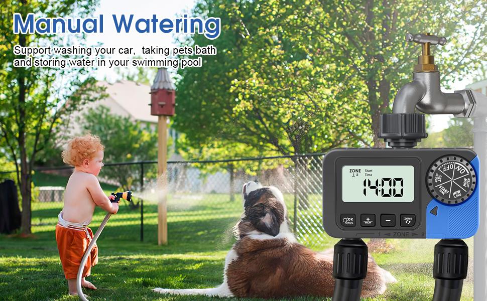 Sprinkle Timer Timer for: Irrigation Timer System for Yard Lawn with 2 Outlets - Programmable Timer