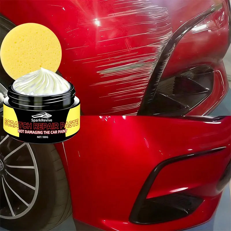 100g Car Scratch Repair Wax, Remove Fine Hairline Scratches, Polish & Brighten Auto Paint Care Paste