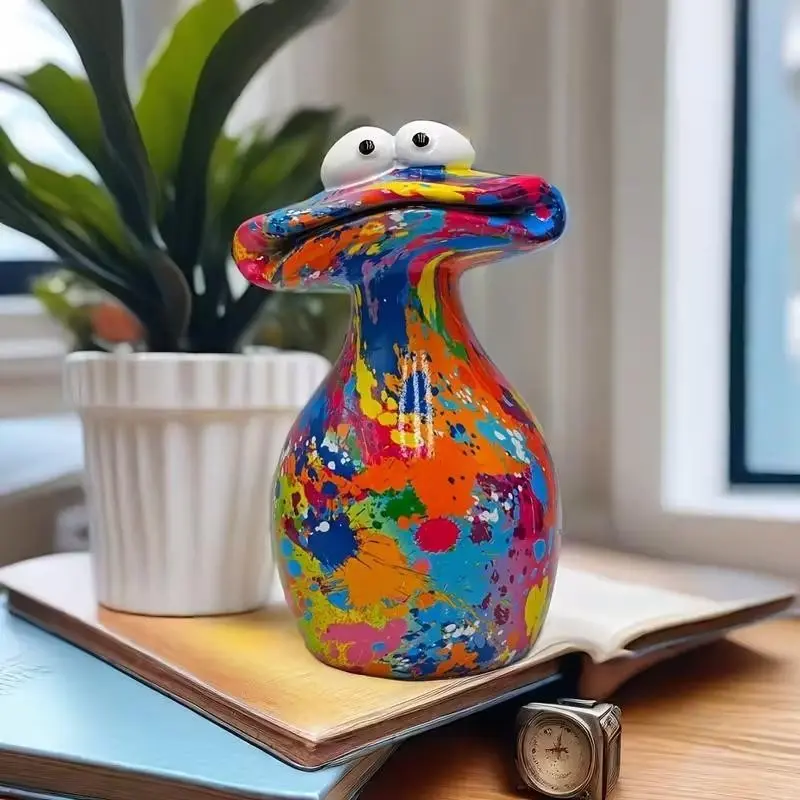 1pc Large Mouth Frog Resin Figurine, Multi-Purpose Decor for Bookshelf, Living Room, Office, Garden, Christmas, Spring Home Decoration