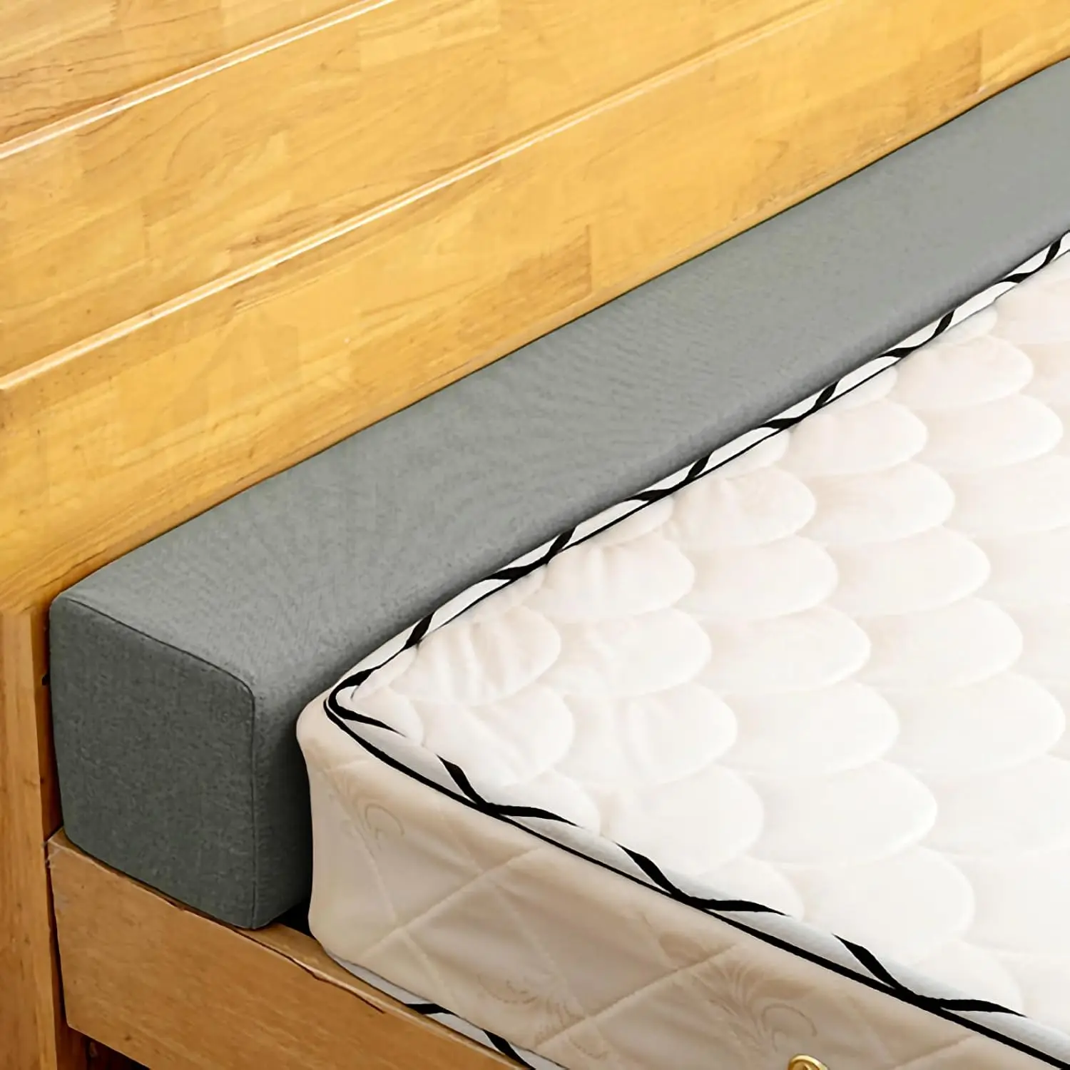 Bed Gap/Filler, Mattress Extender for Twin/Full/Queen/King Bed, High-Density Sponge Close Gap(0-12"), Stop Losing Your Pillows(Dark Gray-LxWxD-39 * 2 * 6in)