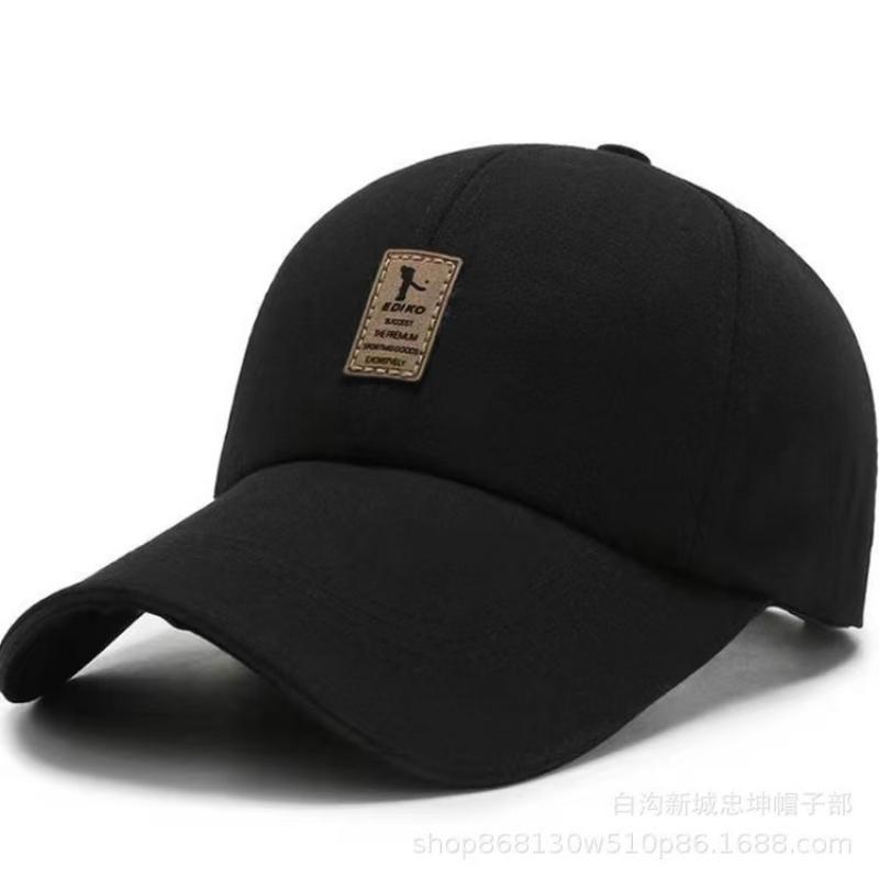 Men's new spring and autumn baseball cap, canvas duckbill cap, wholesale outdoor wide-brimmed hat, all-season casual hat