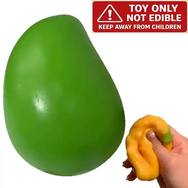 New Crunchy Mango Squishy Toy, Squishies Fidgets, Stress Relief Compression Toy, Fun Squeeze Toy for Kids & Adults, Perfect Gift Idea