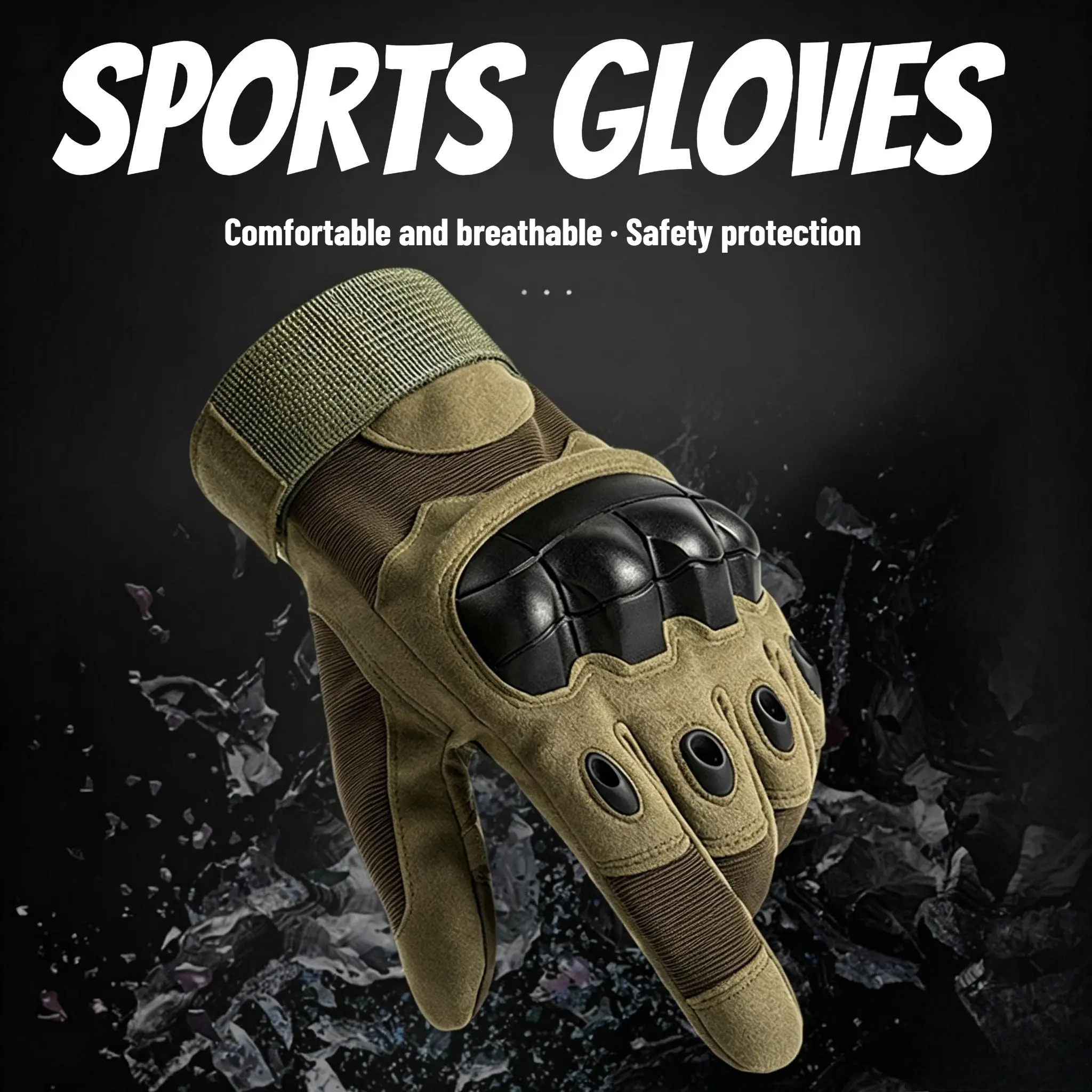 Men Half Finger Tactical Gloves, Breathable Outdoor Protective Gloves for Shooting Hunting Motorcycle Cycling Airsoft Sports Fishing
