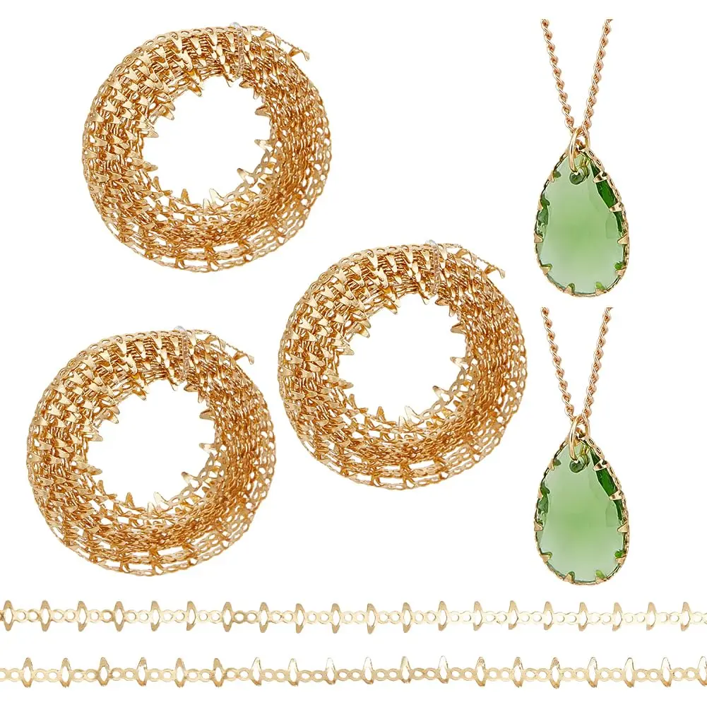 3.2 Yards 18K  Plated Gallery Wires,  Bezel Strip Copper Craft Wire Golden Metal  Bezel Wire for DIY  Necklace Earring Bracelet  Making Women