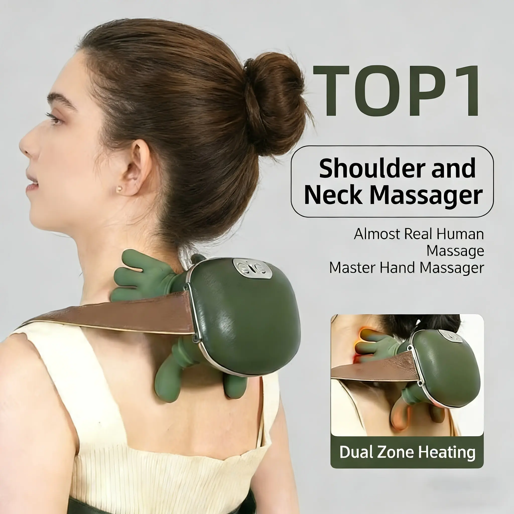 Multifunctional Electric Massage Device, Shoulder Neck Lower Abdomen, Acupressure and Kneading Pillow, Compact Lightweight, Ideal Gift