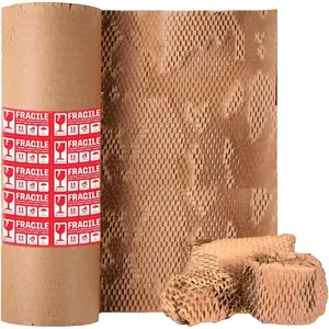 Packing Paper, 15"x300'  Packing Paper for Moving Recyclable Shipping Supplies Bubble Paper Wrapping Protective Roll, With 24 Fragile Sticker Labels