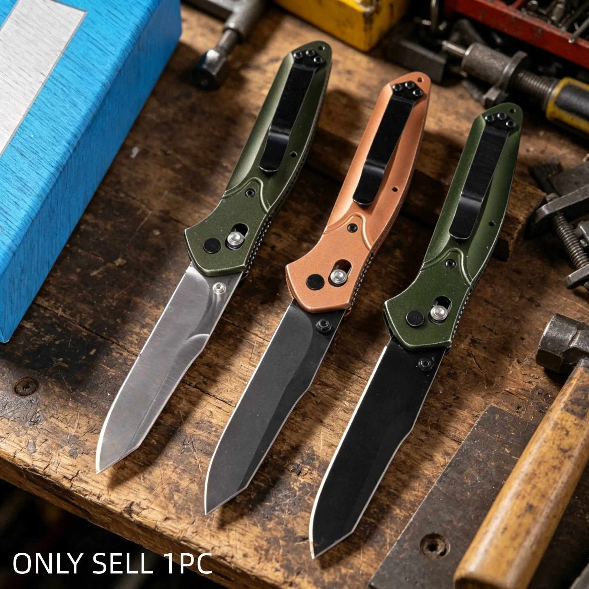 1pc 940 Folding Knife, Multi-Functional Pocket Knife, Aluminum Handle, Lightweight Durable Fruit Knife, Camping Hiking Fishing Daily Use, High Hardness, Men's Gift, Outdoor Knives