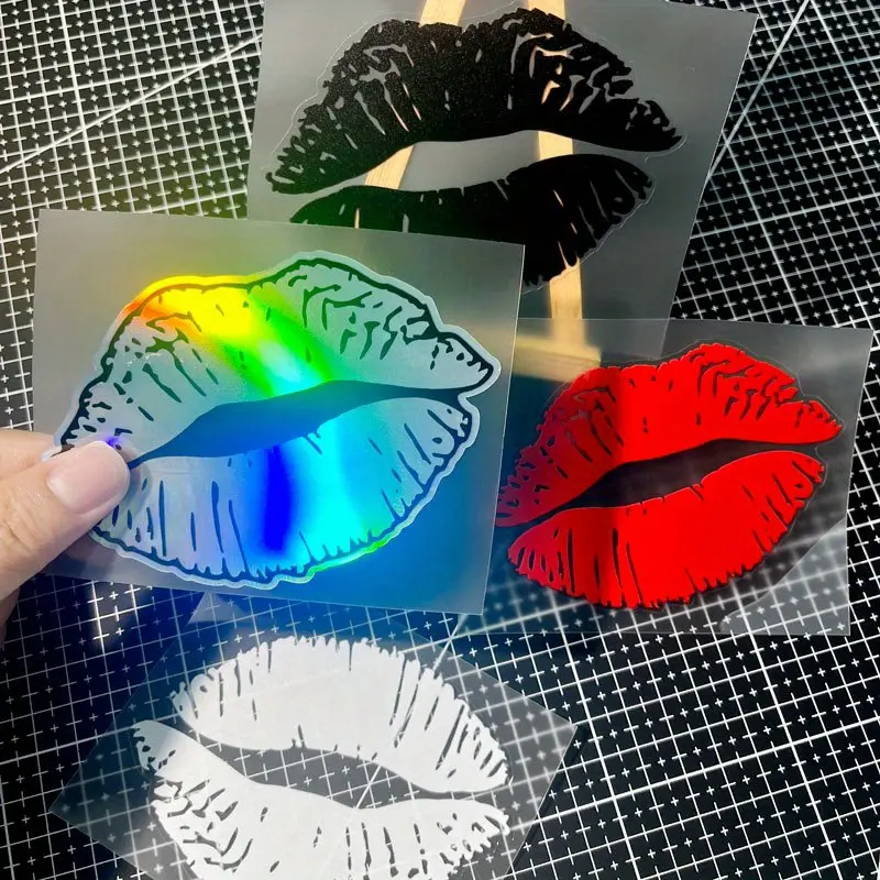 1PC Sexy Lip Print Decal with Multiple Colors for Car Body/Window Decoration, Automotive Decoration Personalized Car Sticker for Female Car Owners Car Door Trim