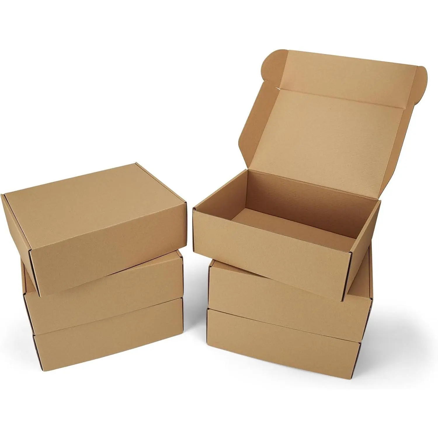 12x9x4 Shipping Boxes Set of 6, Medium Cardboard Boxes for Packaging, Brown Mailing Boxes for Small Business