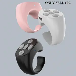 Wireless BT-compatible Remote Control Portable Automatic Page Turner Type-c Charging Wearable Ring Remote Control for Mobile Phone Electronic Gadgets Accessories