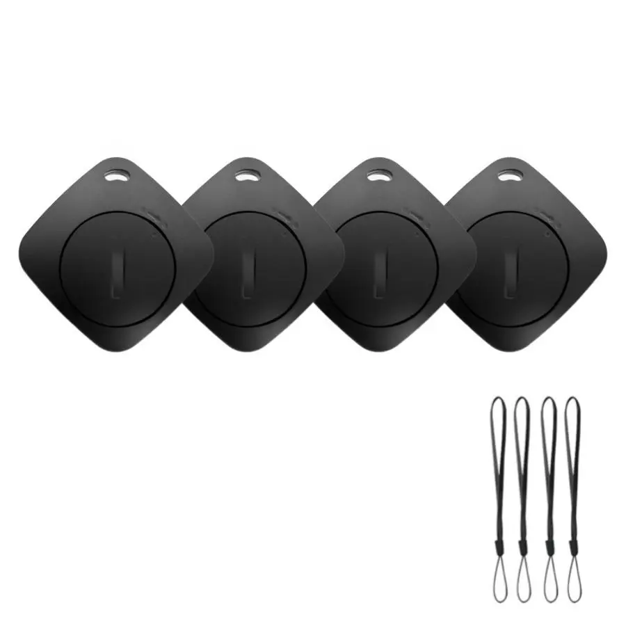 4-Pack Bluetooth Luggage Tracker, Bluetooth Tag, Smart Tracking Tag, Key Finder, Works with Apple Find My App (iOS Only), Smart Key & Item Locator for Luggage, Backpacks & Suitcases, Replaceable Battery Included