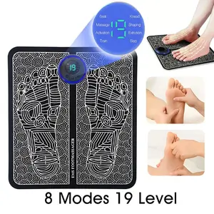 Foot Massger 8 Modes 19 Level Electric Foot Massager Pad Strength Lightweight Relieve Foot Pressure Strength Lightweight