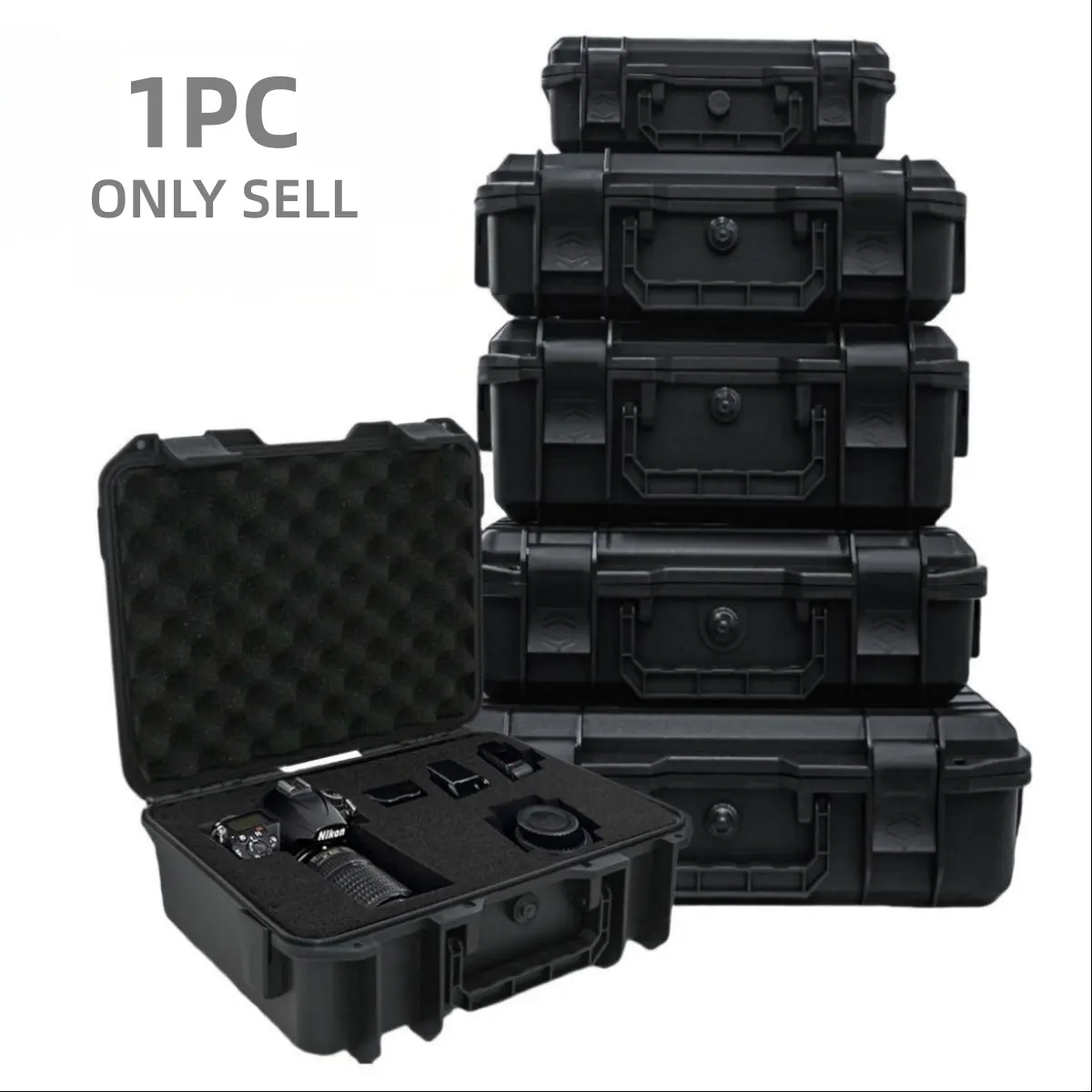 Waterproof Hard Carry Case Bag, Tool Case with Pre-cut Sponge Storage Box, Safety Protector Organizer, Hardware Toolbox, Tool Storage Container, Tool Holder, Garage Tool Storage, Tools Organizer, Durable Toolbox