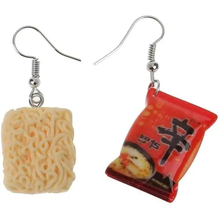 Funny  Noodle Earrings,Funny  Noodle Chili   Drop Earrings Women Fashion  Hook Artist Painter  Durable, Women's Earrings, Men's Fashion
