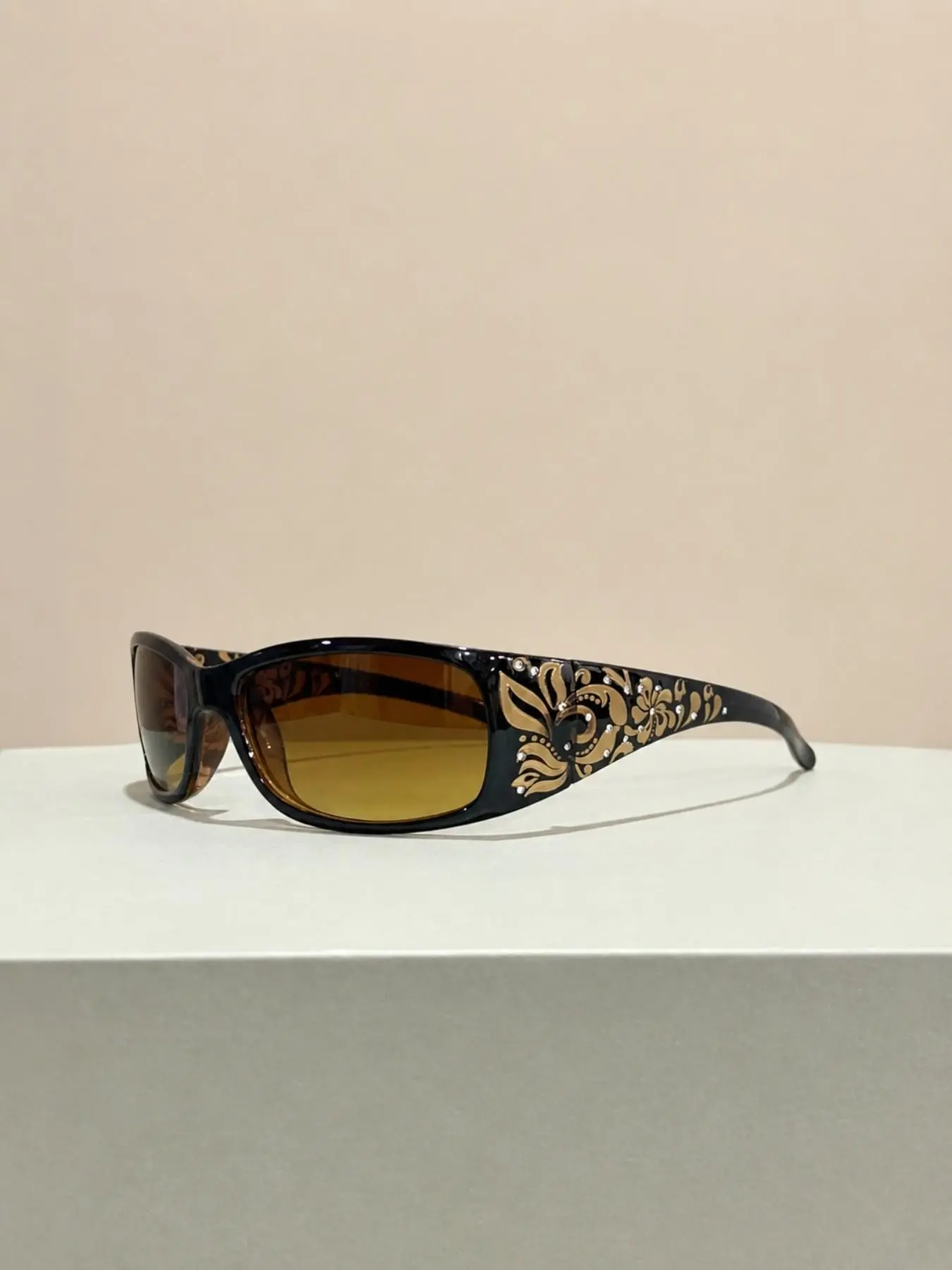 Punk Rhinestone Glasses for Women & Men, Vintage Metal Frame Eyewear, Y2K Festival Party Streetwear, Sporty Plain Design, All Seasons, Fashion Sunglasses